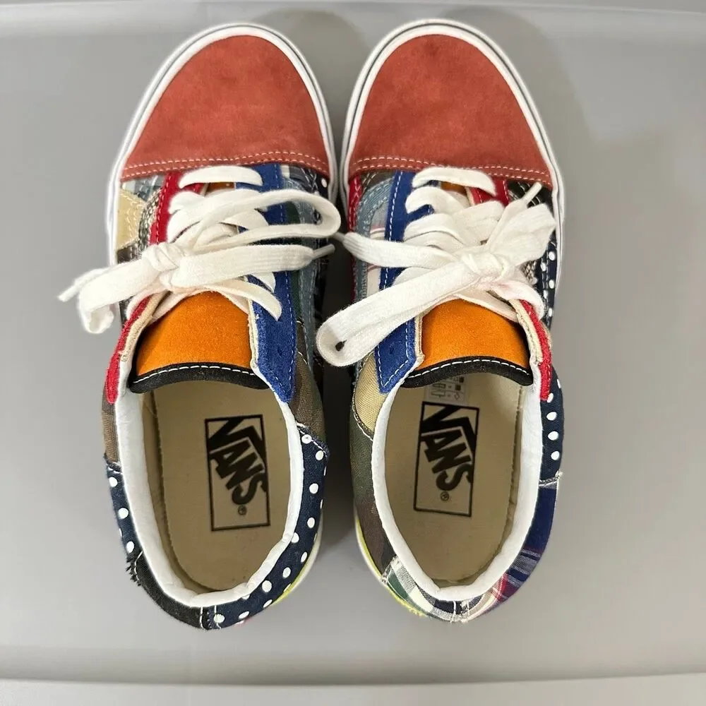 Vans Old Skool Size? Factory Floor Patchwork Size 5.5 (Fits Women’s 7)